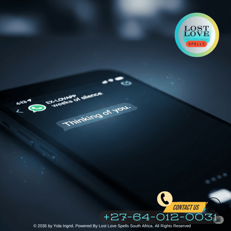 A WhatsApp message from an ex appearing after weeks of silence, symbolizing spell success.