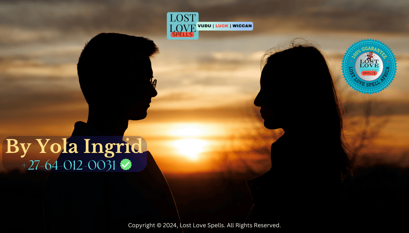 A couple talking peacefully in warm evening light, symbolizing reconciliation, emotional openness, and respectful energy alignment in love spell work.