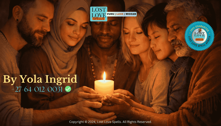 A diverse group of people holding a candle in warm light, symbolizing that love healing and spiritual support are sought by all genders and backgrounds.