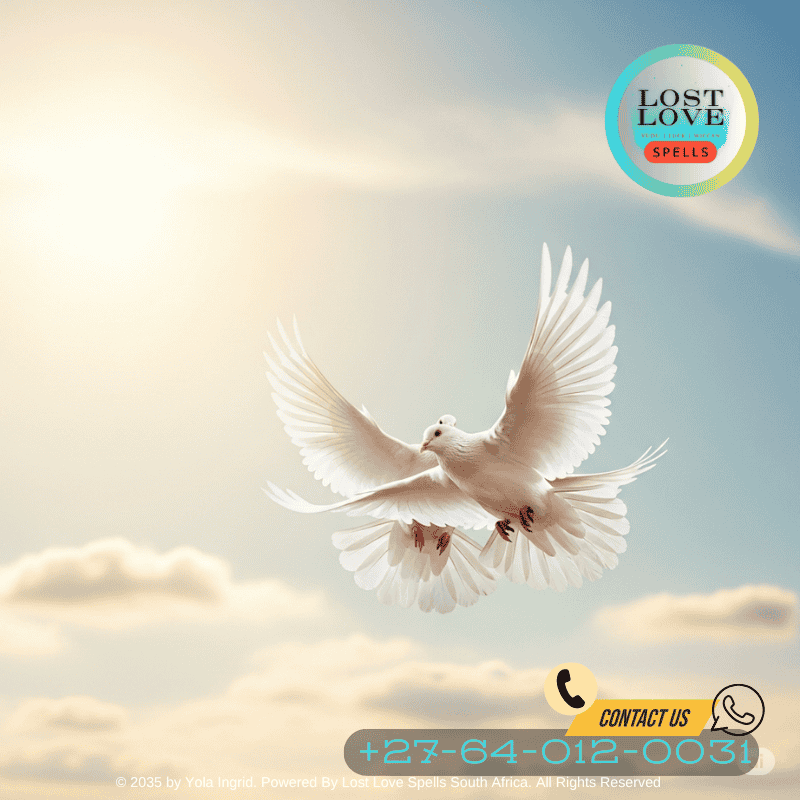 A pair of doves seen as a natural sign that a love spell is working.