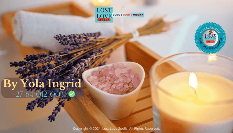 A ritual bath prepared with sea salt and lavender, ready for love spell removal.