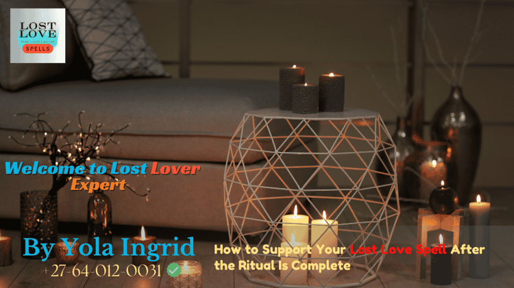 A woman lighting a single white candle in a quiet room, following post-spell guidance (1)