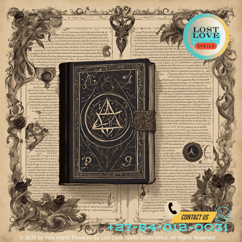 Ancient book of spells and potions used for love rituals.