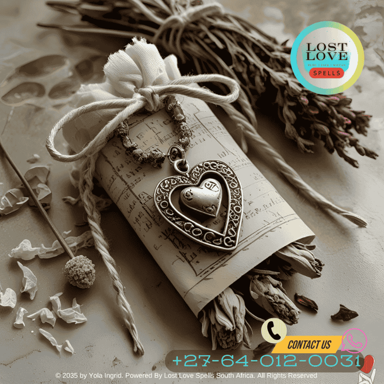 Antique love charm and herbal bundle