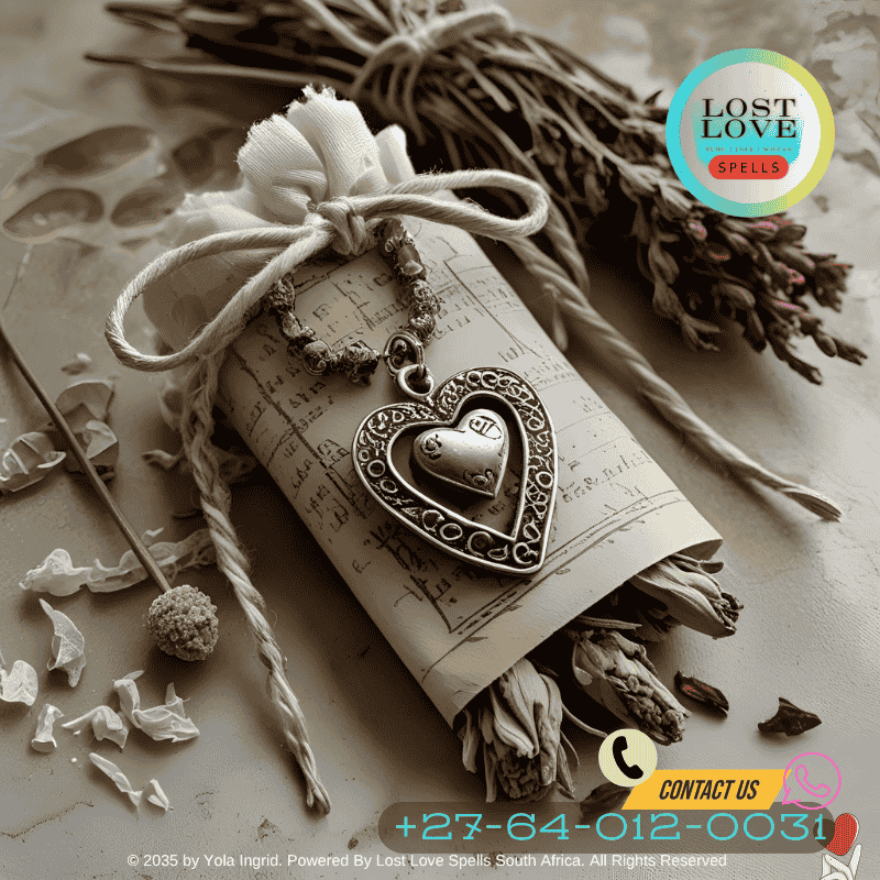 Antique love charm and herbal bundle