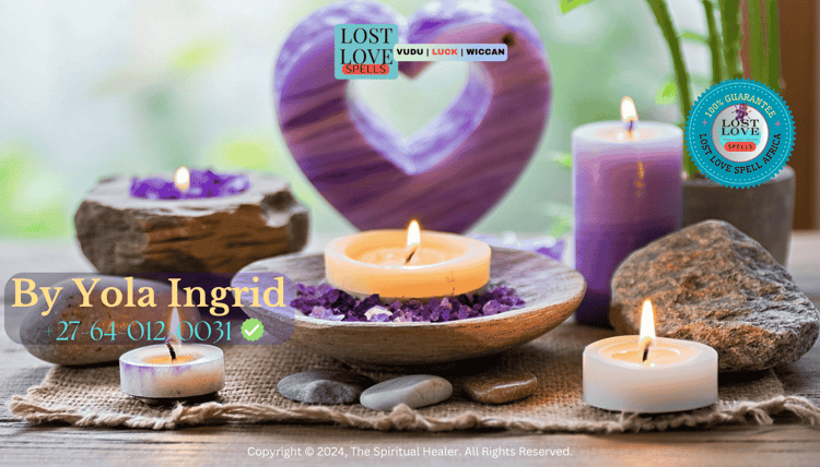 Beautiful setup of spiritual altar for relationship healing