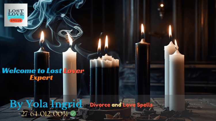 Black and white candles used in divorce spell ritual