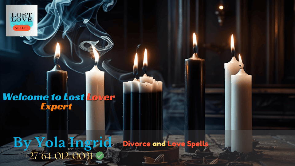 Black and white candles used in divorce spell ritual