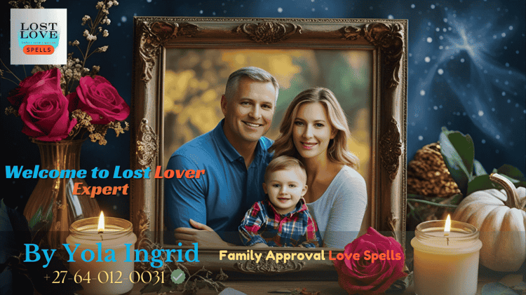 Candle and family photograph used in a family approval love spell (1)