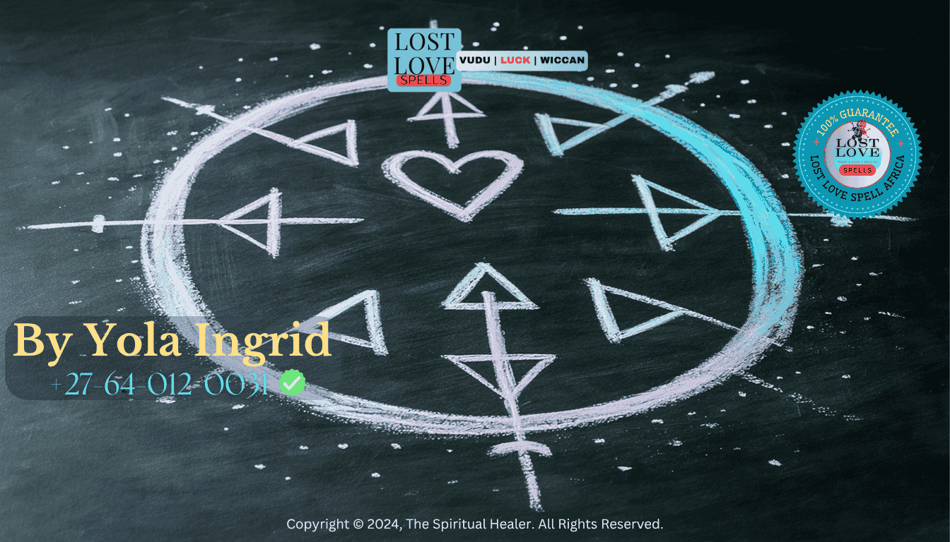 Chalk-drawn sigil circle used for love magic