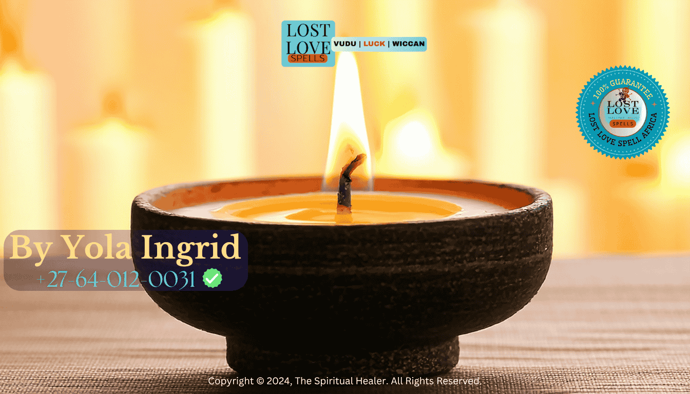 Closing ritual with candle flame gently extinguished