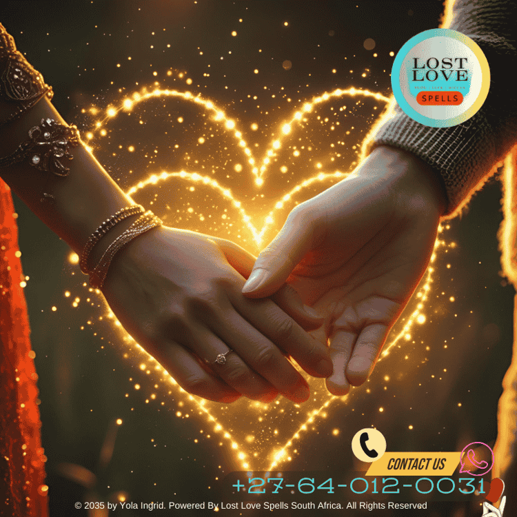 Couple holding hands with golden light aura (1)