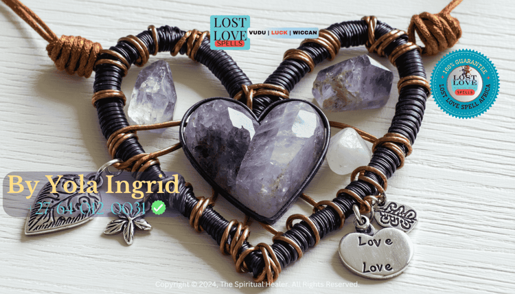 Handcrafted love talisman with crystals and charms