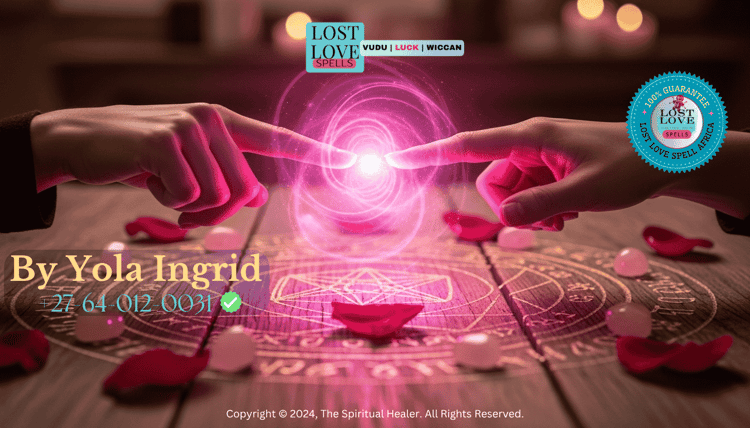 Hands gently closing a love spell circle with pink light visualization.