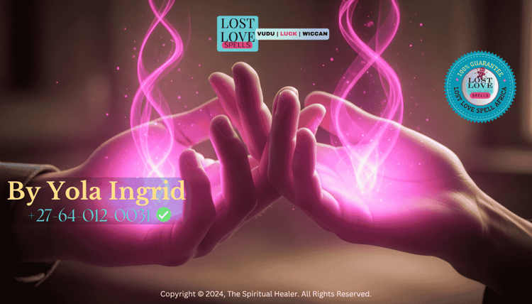 Hands glowing with pink energy symbolizing the physical manifestation of a love spell working.