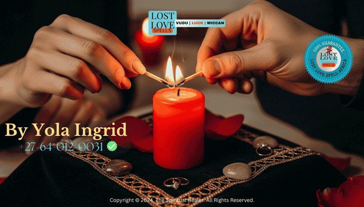 Hands lighting a candle on a love altar, symbolizing the start of a romantic spell ritual.