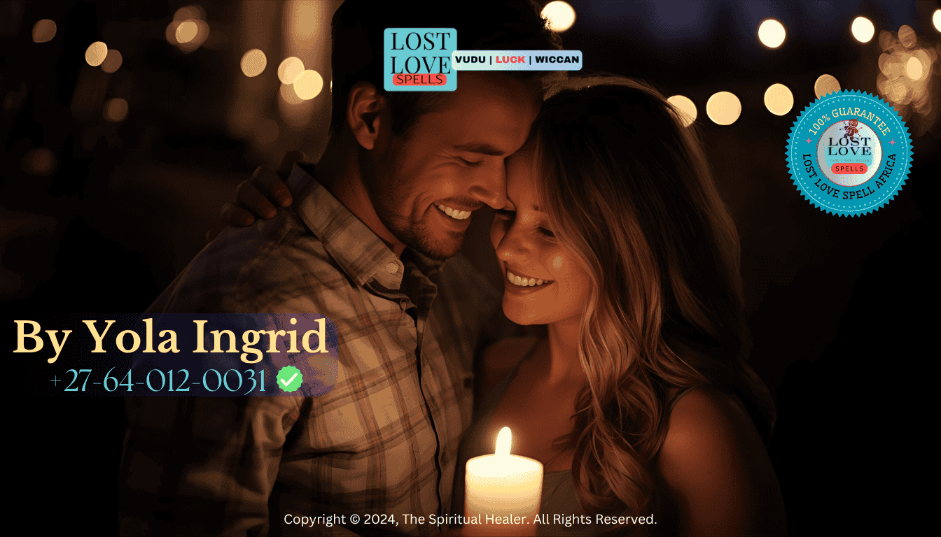 Happy couple embracing under candlelight, symbolizing successful love spell reunion. (3)