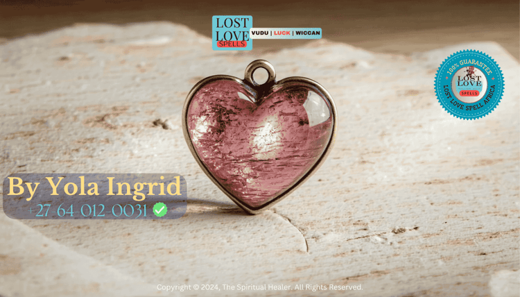 Heart-shaped charm used in soulmate attraction spell