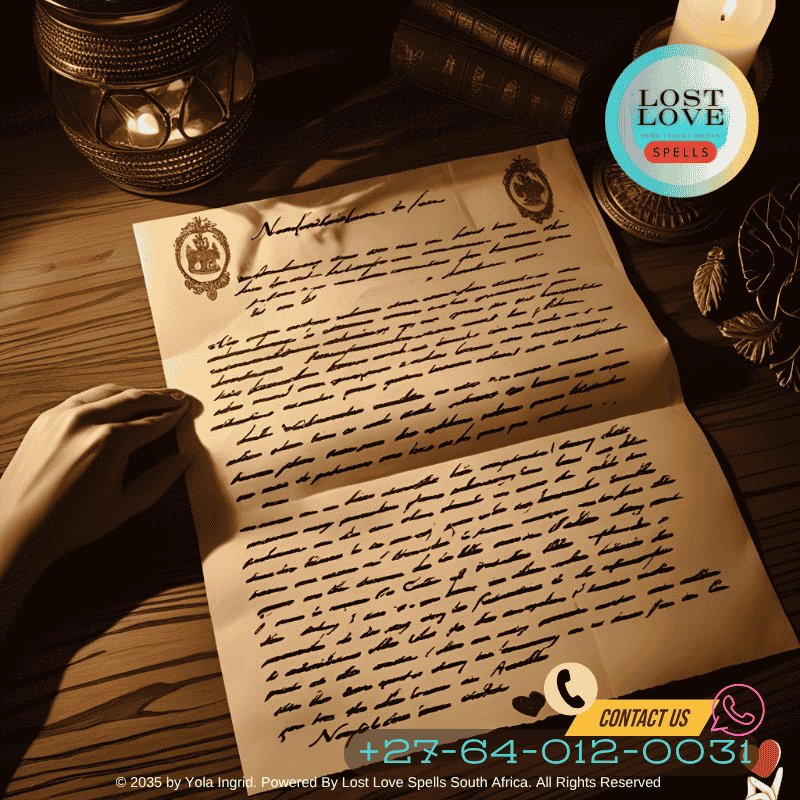 Historic letter written by Napoleon to Josephine