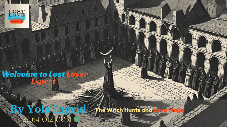 Historical illustration of a witch trial in Europe