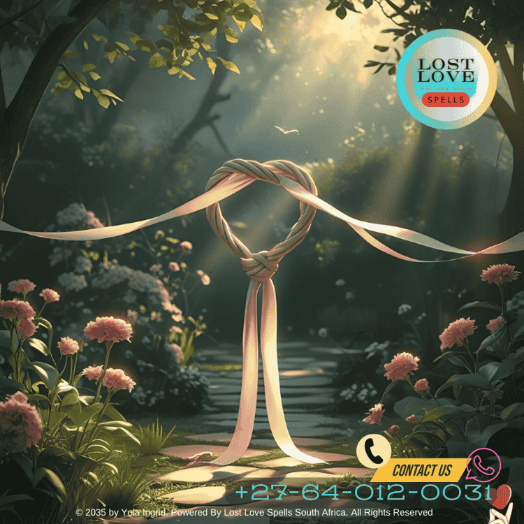 Knotted ribbon ritual for strengthening relationship bonds