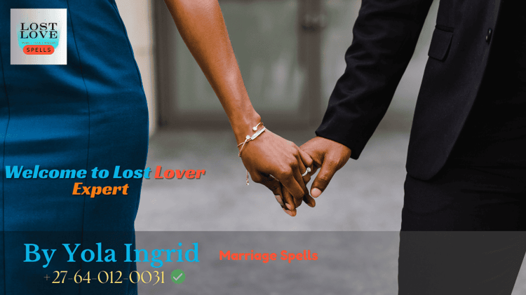 Married couple holding hands during a marriage love spell ritual