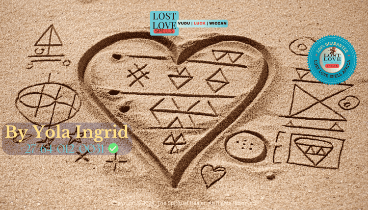Mystical symbols drawn in sand as part of love spell ceremony