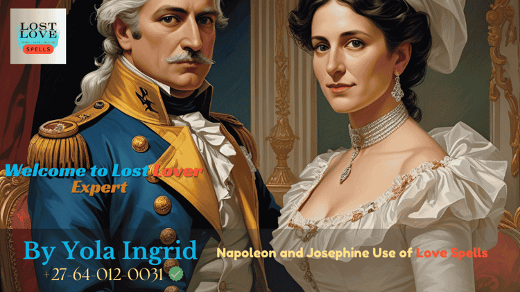 Portrait of Napoleon and Josephine together in 19th-century attire