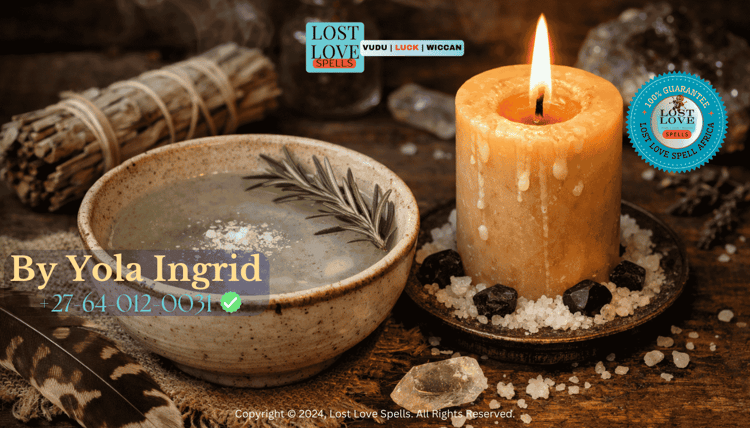 Salt water bowl and candle used for gentle aftercare cleansing and protection following spell removal. (1)