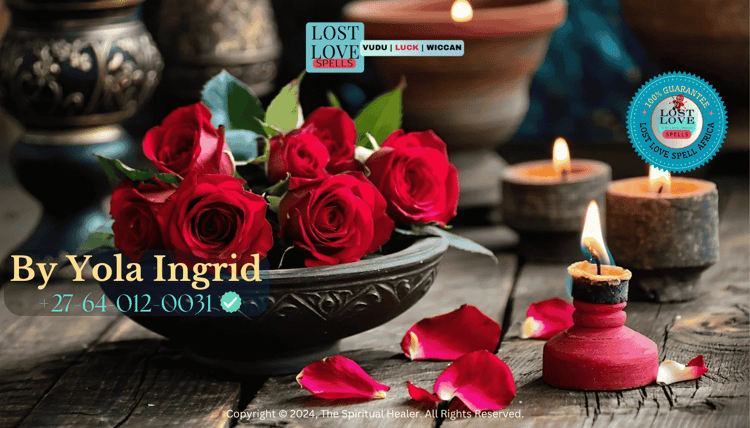 Spiritual altar with incense and red roses for attraction spells
