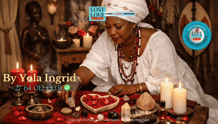 Spiritual practitioner preparing a calm cleansing space for professional love spell removal and protection.