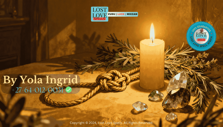 Symbolic cord and knot beside a candle representing the definition of binding spells and restrictive spiritual intent. (1)