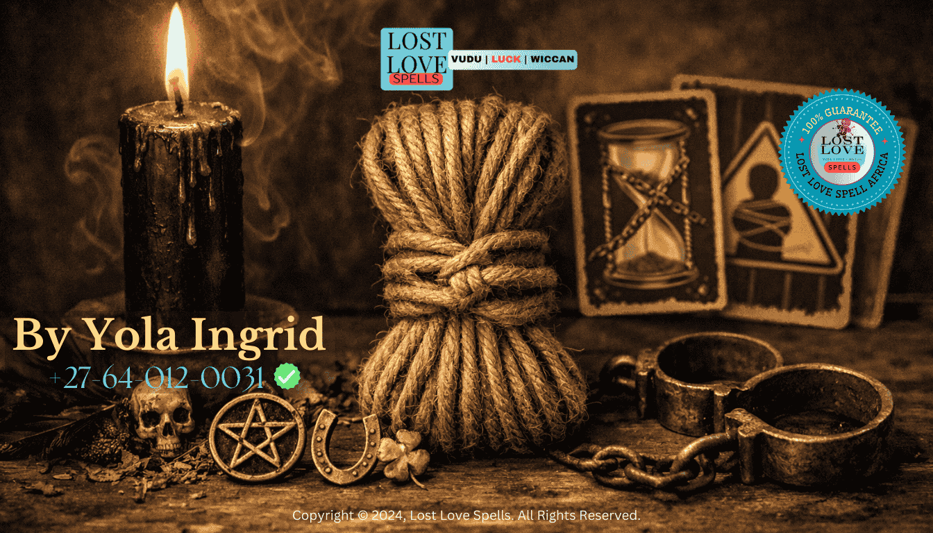 Tied cord symbol beside a candle representing binding spell ‘success signs’ and the caution around restrictive outcomes.