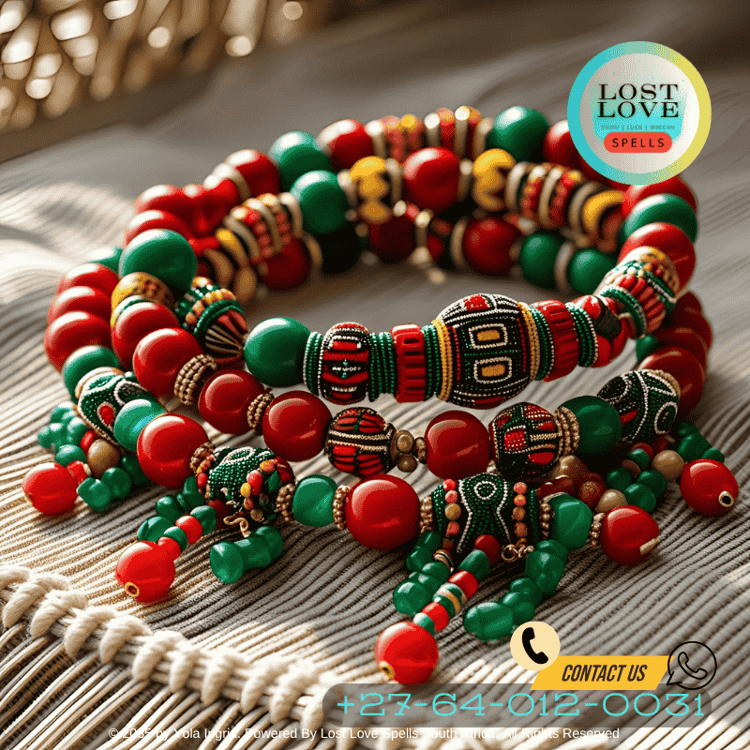 Traditional beads and charms used in African love rituals