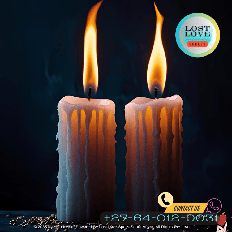 Two candles burning together symbolizing unity in marriage