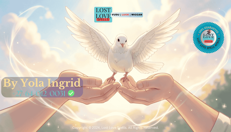 Two open hands releasing a small dove in warm light, symbolizing free will, ethical love spellwork, and respectful spiritual guidance.