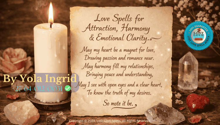White candle beside written intention representing the purpose of love spells for attraction, harmony, and emotional clarity.