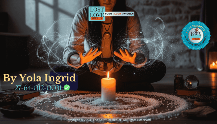 Witch cleansing energy after failed love spell with white candle and salt circle. (1)