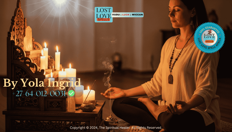Woman meditating beside a candle altar, sensing divine guidance through warmth and light.