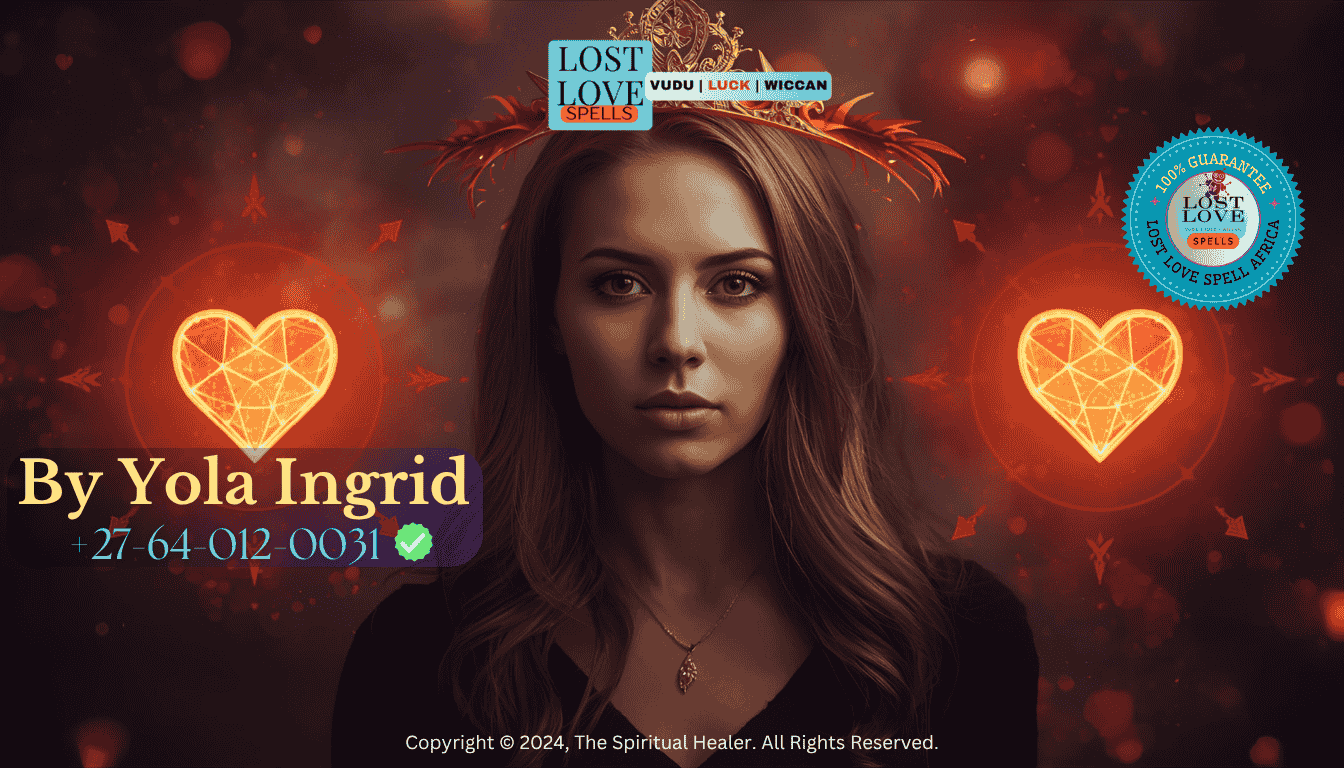 Woman surrounded by glowing heart and feather symbols, representing universal signs confirming love spell energy.