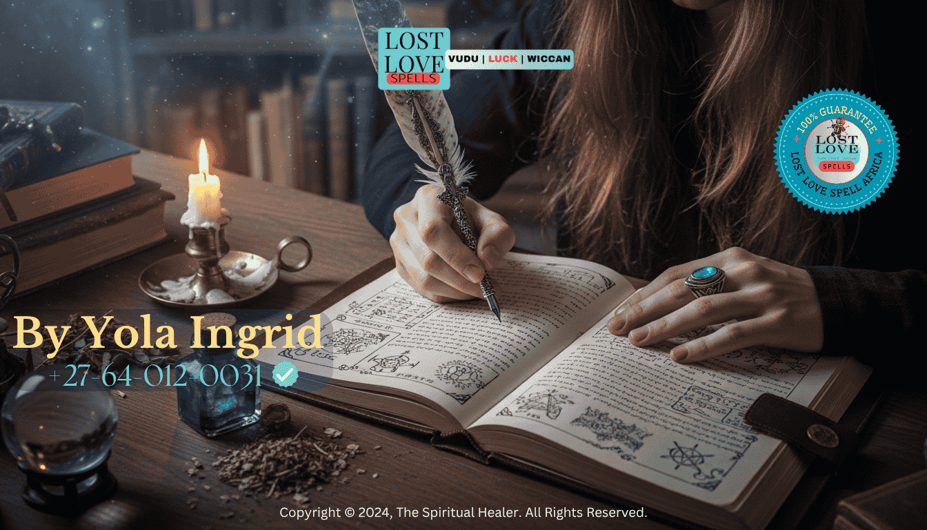 Writing in spell journal to record magical results